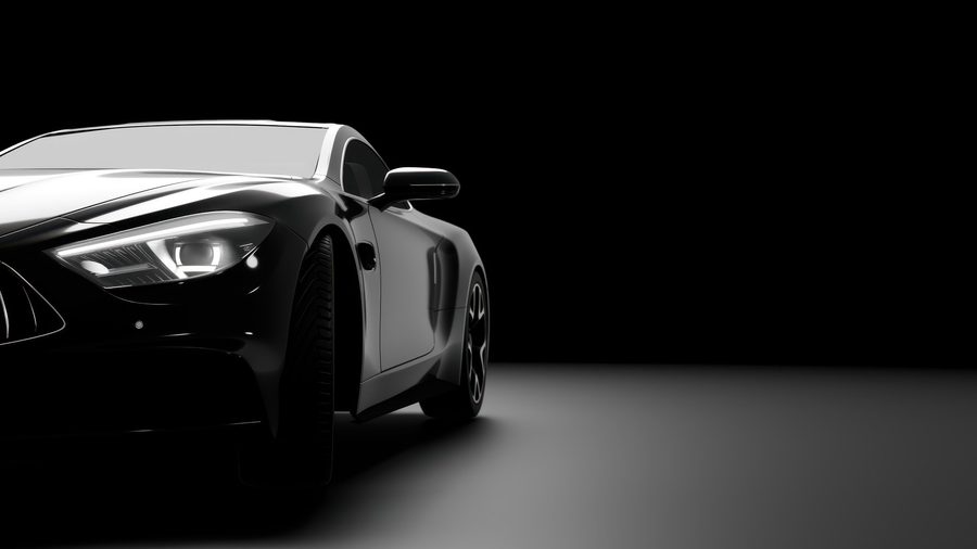 High-performance black car used for London airport transfer