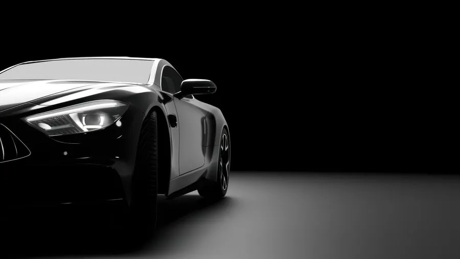 High-performance black car used for London airport transfer
